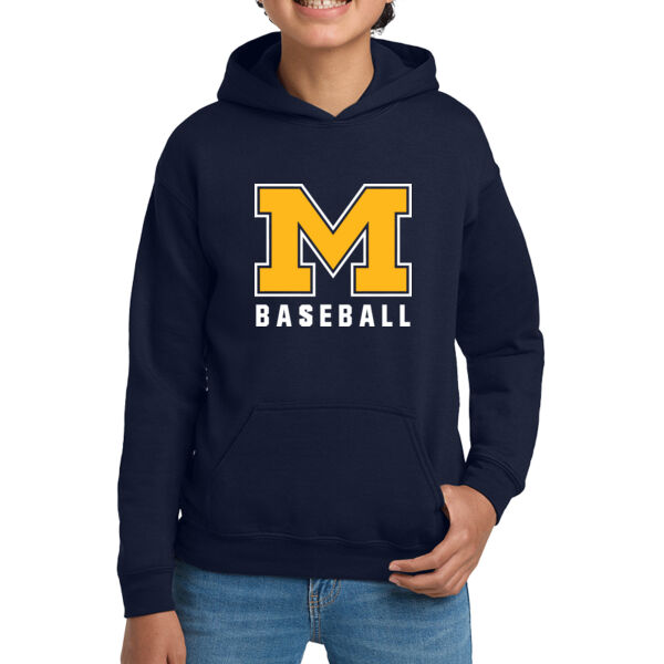 Mavericks Baseball Navy Youth Heavy Blend Hooded Sweatshirt Thumbnail