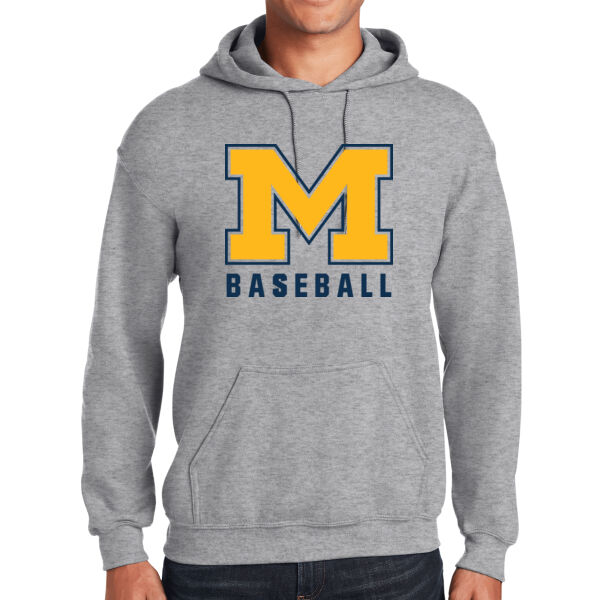 Mavericks Baseball Grey Heavy Blend Hooded Sweatshirt Thumbnail