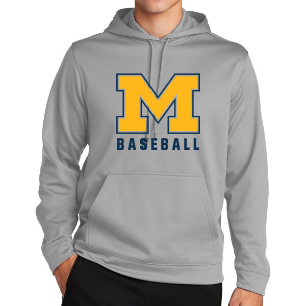 Mavericks Baseball Grey Sport Wick Fleece Hooded Pullover Thumbnail
