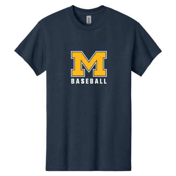 Mavericks Baseball Navy Heavy Cotton 100% Cotton T Shirt Thumbnail
