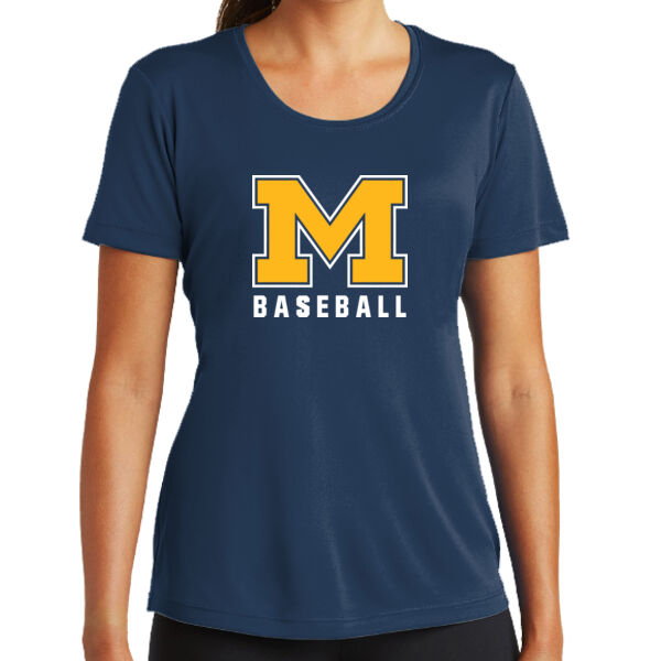 Mavericks Baseball Ladies Navy PosiCharge Competitor Tee Thumbnail