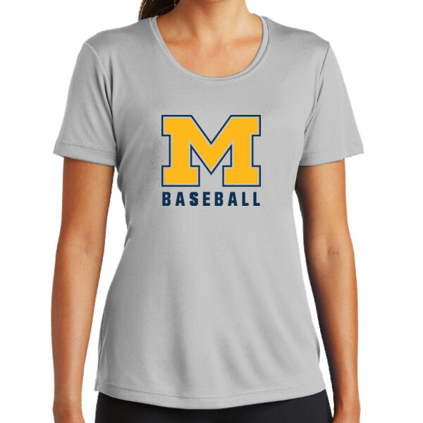 Mavericks Baseball Ladies Grey PosiCharge Competitor Tee Thumbnail