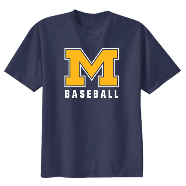 Mavericks Baseball Navy Youth Heavy Cotton 100% Cotton T Shirt Thumbnail